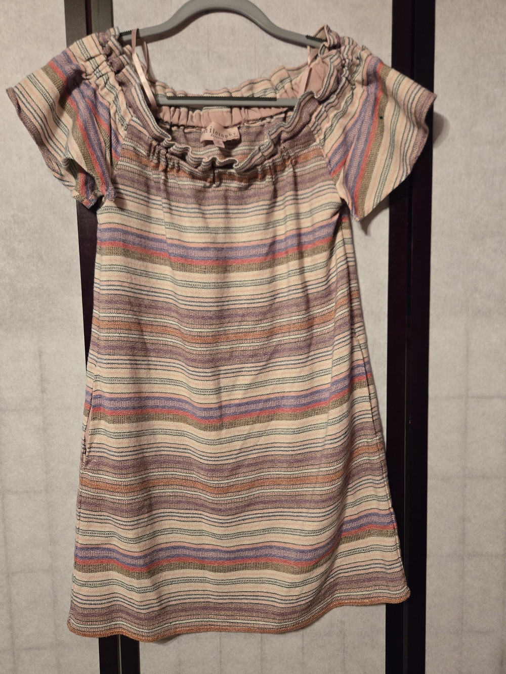 Philosophy Republic Clothing Pastel Pink Multistripe Knit Dress Size Medium